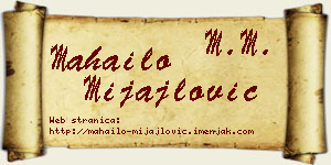 Mahailo Mijajlović vizit kartica